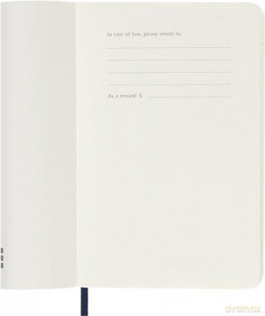 Moleskine Weekly Planner 2024-2025, Weekly Planner 18 Months 2025, With Space For Notes, With Soft Cover And Elastic Closure, Pocket Size 9 x 14 cm, Color Sapphire Blue [KSIĄŻKA]