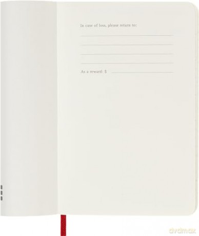 Moleskine Weekly Planner 2024-2025, Weekly Planner 18 Months 2025, With Space For Notes, With Soft Cover And Elastic Closure, Pocket Size 9 x 14 cm, Color Scarlet Red [KSIĄŻKA]