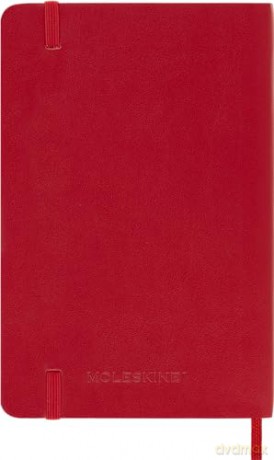 Moleskine Weekly Planner 2024-2025, Weekly Planner 18 Months 2025, With Space For Notes, With Soft Cover And Elastic Closure, Pocket Size 9 x 14 cm, Color Scarlet Red [KSIĄŻKA]