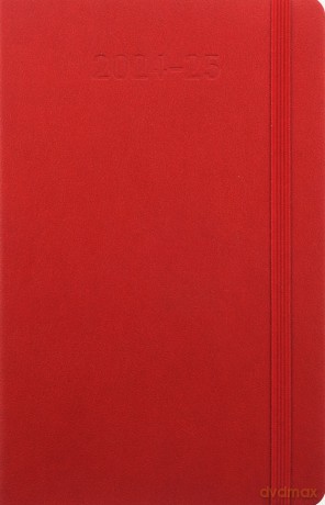 Moleskine Weekly Planner 2024-2025, Weekly Planner 18 Months 2025, With Space For Notes, With Soft Cover And Elastic Closure, Pocket Size 9 x 14 cm, Color Scarlet Red [KSIĄŻKA]