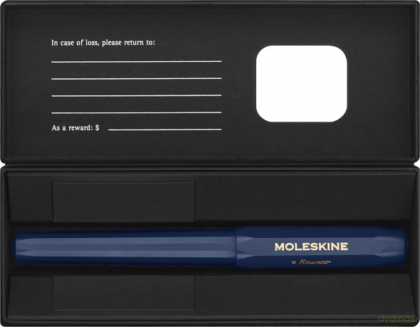 Moleskine x Kaweco Ballpen Refillable Pen in ABS plastic for Writers, Note-takers, Refill 1.0 mm with Blue Ink Included, Color Blue - Moleskine