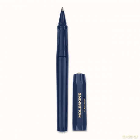 Moleskine x Kaweco Ballpen Refillable Pen in ABS plastic for Writers, Note-takers, Refill 1.0 mm with Blue Ink Included, Color Blue - Moleskine