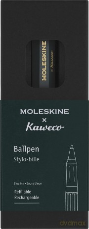 Moleskine x Kaweco Ballpen Refillable Pen in ABS plastic for Writers, Note-takers, Refill 1.0 mm with Blue Ink Included, Color Green - Moleskine