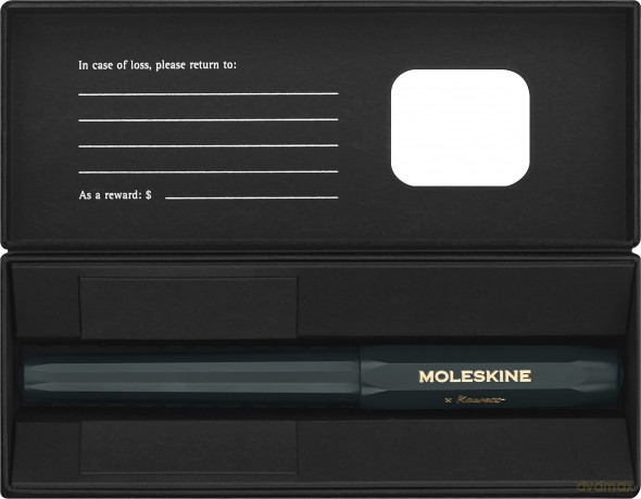 Moleskine x Kaweco Ballpen Refillable Pen in ABS plastic for Writers, Note-takers, Refill 1.0 mm with Blue Ink Included, Color Green - Moleskine