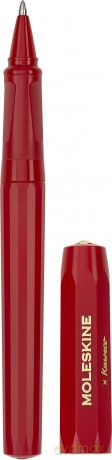 Moleskine x Kaweco Ballpen Refillable Pen in ABS plastic for Writers, Note-takers, Refill 1.0 mm with Blue Ink Included, Color Red - Moleskine