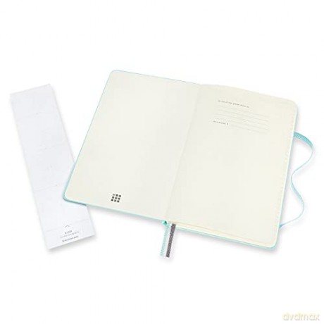 Moleskine, Bullet Notebook Art Collection, Sketch Pad, Drawing Notebook, Blank or Lined Pages, Hard Cover, Large Format 13x21 cm, Aquamarine Colour [KSIĄŻKA]