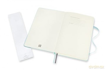 Moleskine, Bullet Notebook Art Collection, Sketch Pad, Drawing Notebook, Blank or Lined Pages, Hard Cover, Large Format 13x21 cm, Aquamarine Colour [KSIĄŻKA]