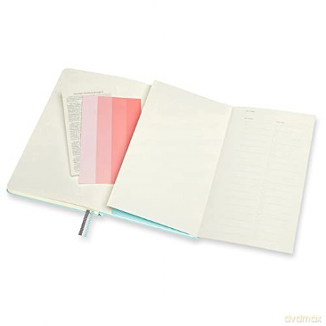 Moleskine, Bullet Notebook Art Collection, Sketch Pad, Drawing Notebook, Blank or Lined Pages, Hard Cover, Large Format 13x21 cm, Aquamarine Colour [KSIĄŻKA]