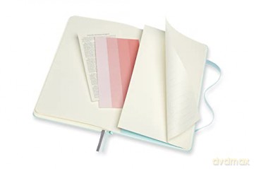 Moleskine, Bullet Notebook Art Collection, Sketch Pad, Drawing Notebook, Blank or Lined Pages, Hard Cover, Large Format 13x21 cm, Aquamarine Colour [KSIĄŻKA]