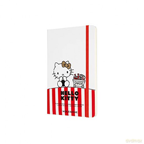 Moleskine, Hello Kitty Limited Edition Notebook, White Layout and Hard Cover, Large Format 13x21 cm, White Colour, 192 Pages - Moleskine [KSIĄŻKA]