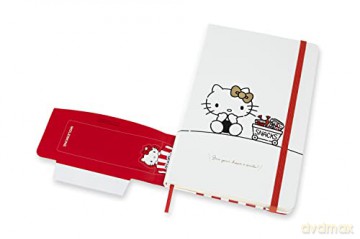 Moleskine, Hello Kitty Limited Edition Notebook, White Layout and Hard Cover, Large Format 13x21 cm, White Colour, 192 Pages - Moleskine [KSIĄŻKA]