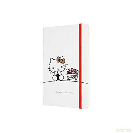 Moleskine, Hello Kitty Limited Edition Notebook, White Layout and Hard Cover, Large Format 13x21 cm, White Colour, 192 Pages - Moleskine [KSIĄŻKA]