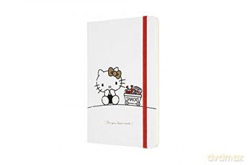 Moleskine, Hello Kitty Limited Edition Notebook, White Layout and Hard Cover, Large Format 13x21 cm, White Colour, 192 Pages - Moleskine [KSIĄŻKA]