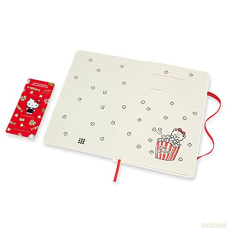 Moleskine, Hello Kitty Limited Edition Notebook, White Layout and Hard Cover, Large Format 13x21 cm, White Colour, 192 Pages - Moleskine [KSIĄŻKA]