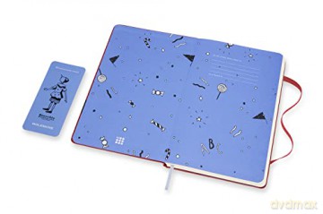 Moleskine, Limited Edition Notebook, Pinocchio Mangiafuoco, Lined Layout and Hard Cover, Large Format 13x21 cm, Scarlet Red Colour, 192 Pages [KSIĄŻKA]