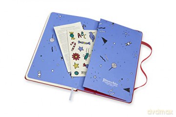 Moleskine, Limited Edition Notebook, Pinocchio Mangiafuoco, Lined Layout and Hard Cover, Large Format 13x21 cm, Scarlet Red Colour, 192 Pages [KSIĄŻKA]