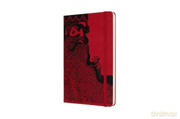 Moleskine, Limited Edition Notebook, Pinocchio Mangiafuoco, Lined Layout and Hard Cover, Large Format 13x21 cm, Scarlet Red Colour, 192 Pages [KSIĄŻKA]