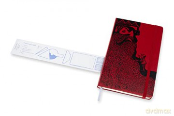 Moleskine, Limited Edition Notebook, Pinocchio Mangiafuoco, Lined Layout and Hard Cover, Large Format 13x21 cm, Scarlet Red Colour, 192 Pages [KSIĄŻKA]