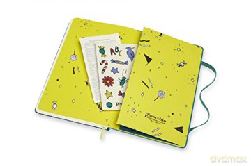 Moleskine, Limited Edition Notebook, Pinocchio The Shark, Lined Layout and Hard Cover, Large Format 13x21 cm, Green Colour, 192 Pages [KSIĄŻKA]