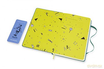 Moleskine, Limited Edition Notebook, Pinocchio The Shark, Lined Layout and Hard Cover, Large Format 13x21 cm, Green Colour, 192 Pages [KSIĄŻKA]