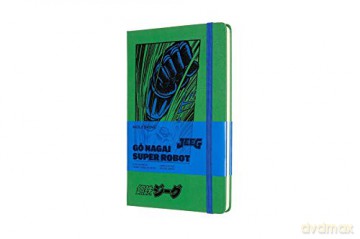 Moleskine, Limited Edition Super Robot Jeeg Robot Notebook, Lined Layout and Hard Cover, Large Size 13x21 cm, Emerald Green Colour, 192 Pages - Moleskine [KSIĄŻKA]