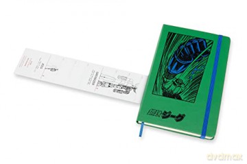 Moleskine, Limited Edition Super Robot Jeeg Robot Notebook, Lined Layout and Hard Cover, Large Size 13x21 cm, Emerald Green Colour, 192 Pages - Moleskine [KSIĄŻKA]