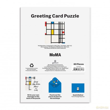 MoMA Mondrian Greeting Card Puzzle - Galison [KSIĄŻKA]