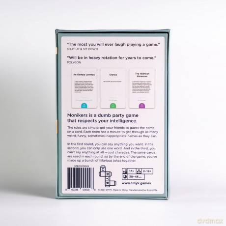 Monikers Card Game - The perfect party game for 17+ years [KSIĄŻKA]