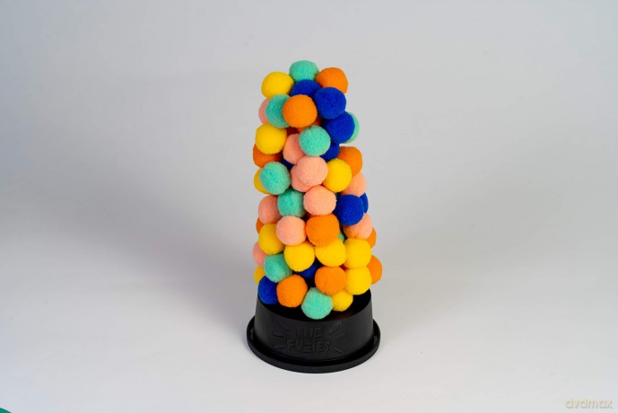 Monikers The Fuzzies - Quick Game of Balance, Combines Little Pompom Balls with Gravity-Defying Towers! Fun, Competitive Game For Ages 6 to Adult, Don't Topple the Tower [GRA]