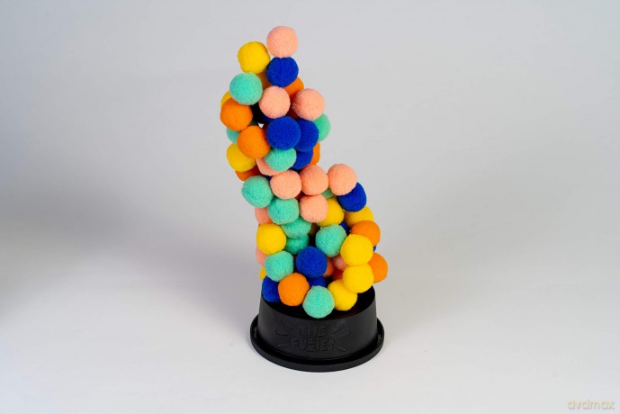 Monikers The Fuzzies - Quick Game of Balance, Combines Little Pompom Balls with Gravity-Defying Towers! Fun, Competitive Game For Ages 6 to Adult, Don't Topple the Tower [GRA]