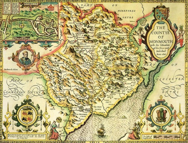 Monmouthshire 1610 Historical Map 1000 Piece Jigsaw Puzzle Includes Free Print Guide [GRA]