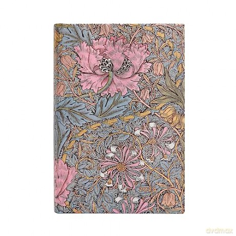Morris Pink Honeysuckle (William Morris) Mini 12-month Day-at-a-Time Dayplanner 2024 - Paperblanks [KALENDARZ]