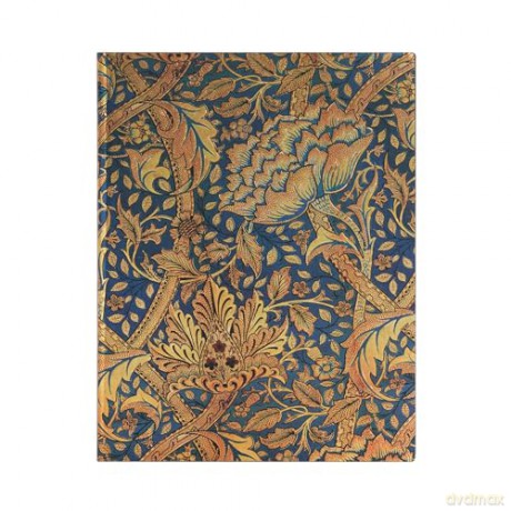 Morris Windrush (William Morris) Ultra Lined Journal: Flexi softcover, 100 gsm, ribbon marker, memento pouch, book edge printing - Paperblanks [KALENDARZ]