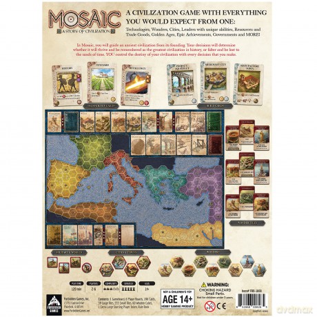 Mosaic: A Story of Civilization - Strategy Board Game by Forbidden Games [KSIĄŻKA]