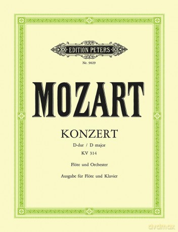 Mozart: Flute Concerto No. 2 in D, with Cadenzas K.314 (Edition Peters) - Wolfgang Amadeus Mozart [KSIĄŻKA]