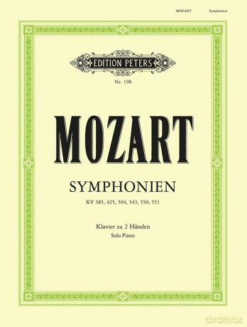 Mozart: Symphonies Nos. 35-41 for Solo Piano (EP198): Nos. 35-36, 38-41 (Edition Peters) - Wolfgang Amadeus Mozart [KSIĄŻKA]