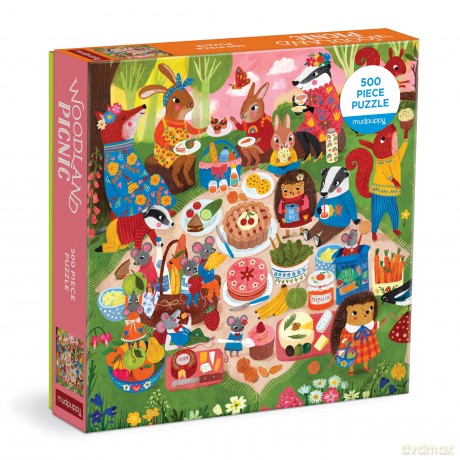 Mudpuppy 9780735376298 Woodland Picnic Jigsaw Puzzle, Multicoloured, one Size - Mudpuppy [PUZZLE]