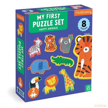 Mudpuppy 9780735376458 Happy Animals Jigsaw Puzzle, Multicoloured, one Size - Mudpuppy [PUZZLE]