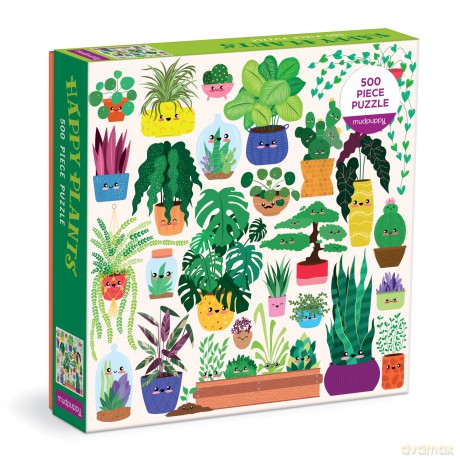 Mudpuppy 9780735376762 Happy Plants Jigsaw Puzzle, Multicoloured, one Size - Mudpuppy [PUZZLE]