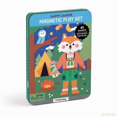 Mudpuppy 9780735376793 Happy Camper Animals Magnetic Game, Multicoloured, one Size - Mudpuppy [KSIĄŻKA]
