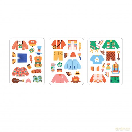 Mudpuppy 9780735376793 Happy Camper Animals Magnetic Game, Multicoloured, one Size - Mudpuppy [KSIĄŻKA]