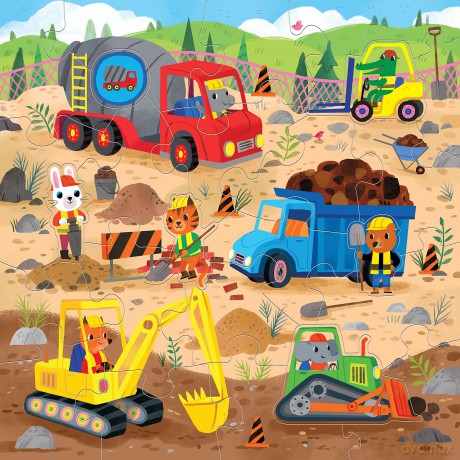 Mudpuppy 9780735376915 Construction Site Jigsaw Puzzle, Multicoloured, one Size - Mudpuppy [PUZZLE]
