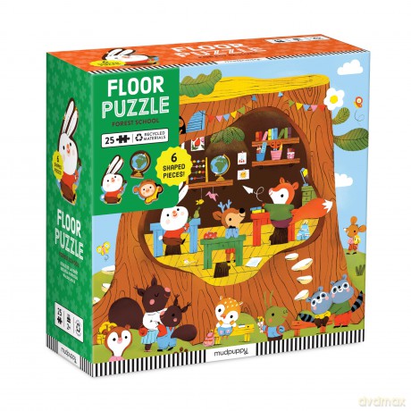 Mudpuppy 9780735376922 Forest School Floor Puzzle, Multicoloured, one Size - Mudpuppy [KSIĄŻKA]