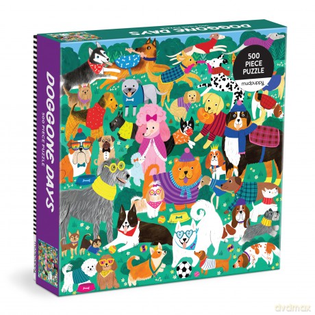 Mudpuppy Doggone Days - 500 Piece Family Puzzle with Colorful and Fun Illustrations of A Busy Dog Park Scene for Children Ages 8 and Up - Mudpuppy [PUZZLE]