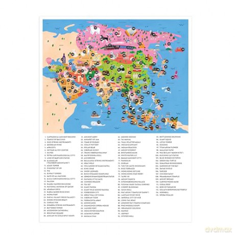Mudpuppy Map Of Asia - 70 Piece Geography Puzzle with Country-Shaped Pieces and Colorful Illustrations of Iconic Landscapes Cultural Items And More For Children Ages 5 and Up - Mudpuppy [PUZZLE]