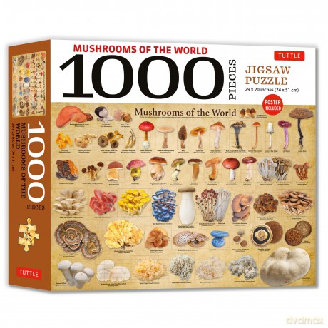 Mushrooms of the World - 1000 Piece Jigsaw Puzzle: For Adults and Families - Finished Puzzle Size 29 X 20 Inch (74 X 51 CM); A3 Sized Poster [KSIĄŻKA]