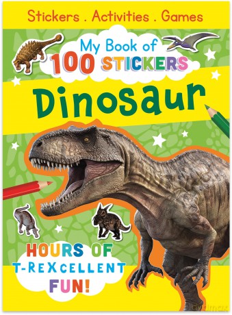 My Book of 100 Stickers - Dinosaurs | 100 Reusable Stickers | Activity Book - Npp [KSIĄŻKA]