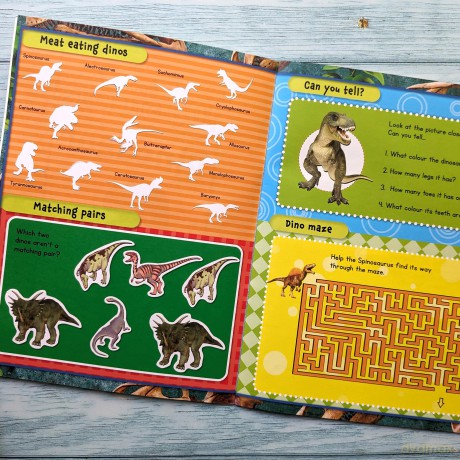 My Book of 100 Stickers - Dinosaurs | 100 Reusable Stickers | Activity Book - Npp [KSIĄŻKA]