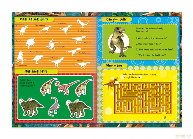 My Book of 100 Stickers - Dinosaurs | 100 Reusable Stickers | Activity Book - Npp [KSIĄŻKA]