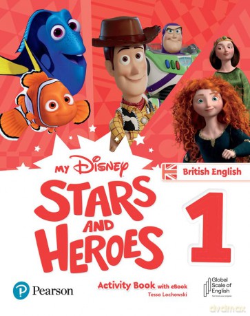 My Disney Stars and Heroes British Edition Level 1 Activity Book with eBook (Friends and Heroes) - Amanda Davies [KSIĄŻKA]